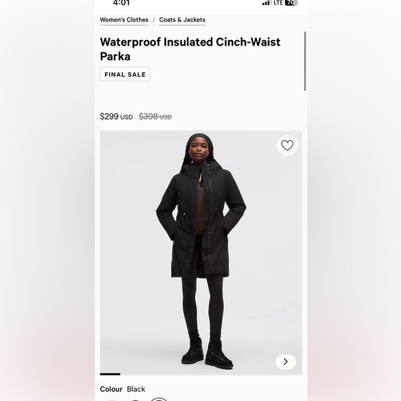 Lululemon Waterproof Insulated Cinch Waist Parka - Picture 9 of 16